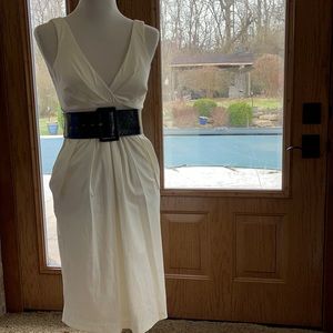 Intrigue Ivory Sleeveless Party Dress